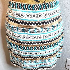 Chelsea and Violet Multicolor Geometric Pattern Skirt